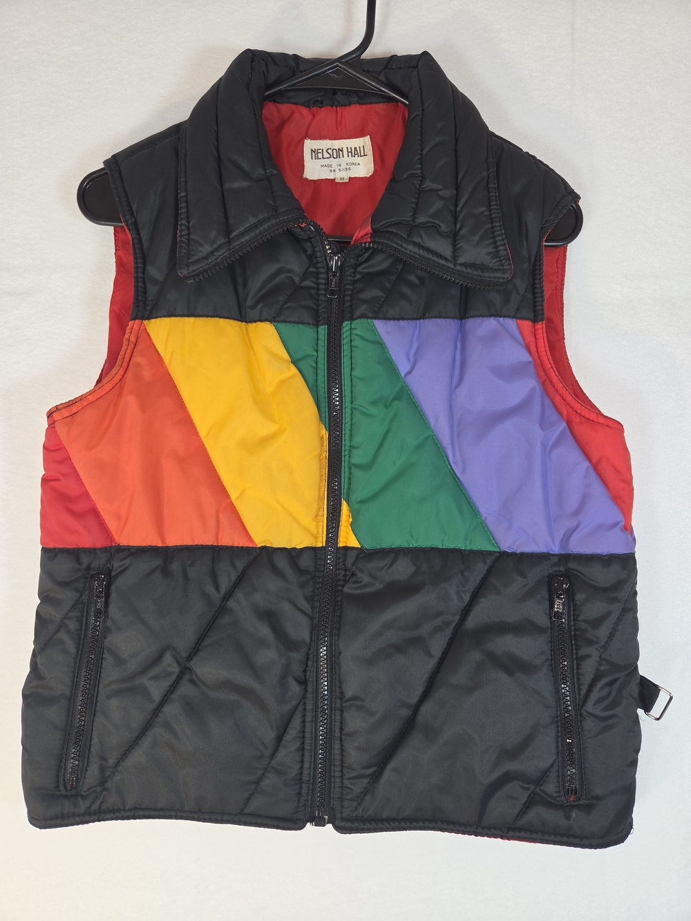 Nelson Hall Vintage Multi-Color Geometric Puffer Vest - Men's/Women's Size